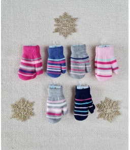 Rękawiczki dziewczęce akrylowe 14 cm