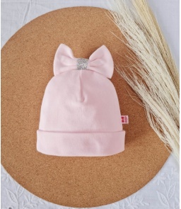 Czapeczka niemowlęca różowa Lilly
