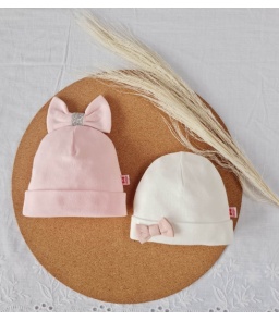 Czapeczka niemowlęca różowa Lilly 2