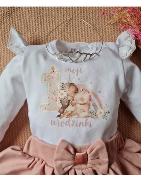 Body urodzinowe na roczek dla dziewczynki