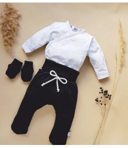 Body szare kimono z rękawiczką Universal r.68 2