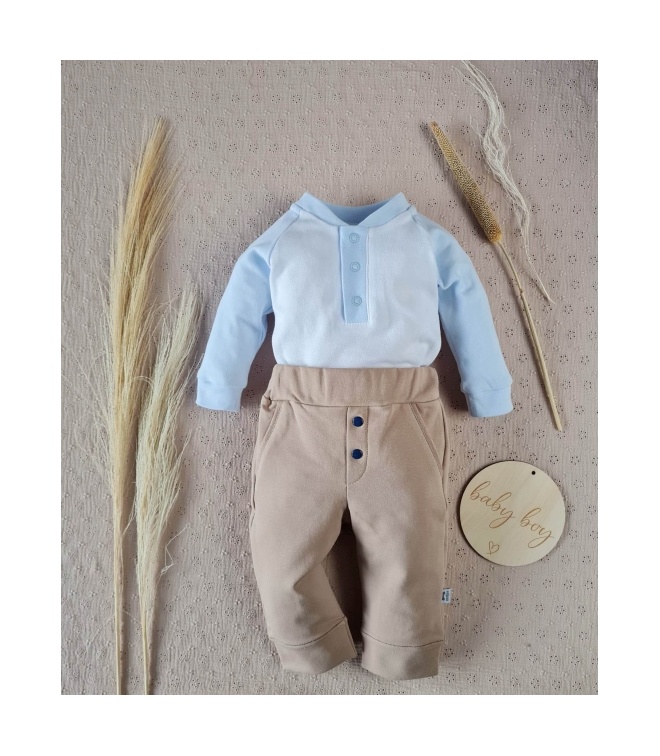 Body polo blękitne rękawki Little... Body polo blękitne rękawki Little...