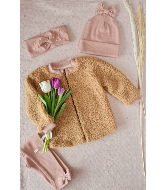 Komplet czapka + chusta wiązana Sophie Komplet czapka + chusta wiązana Sophie