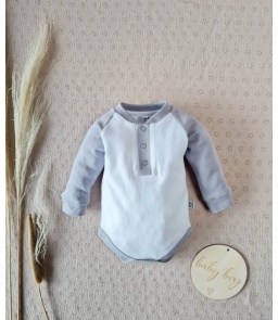 Body polo szare rękawki Little Gentleman