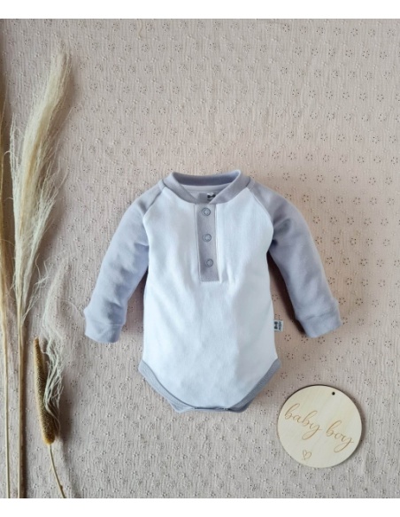 Body polo szare rękawki Little Gentleman