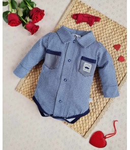 Body koszulowe pepitka Little Gentleman