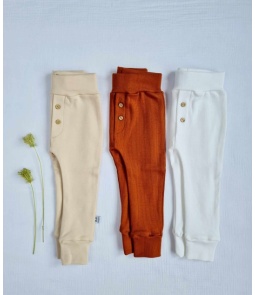 Legginsy prążkowane z guzikami 2