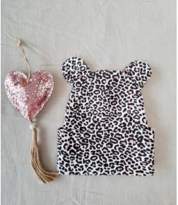 Czapka prążek z uszkami Cherry Panther