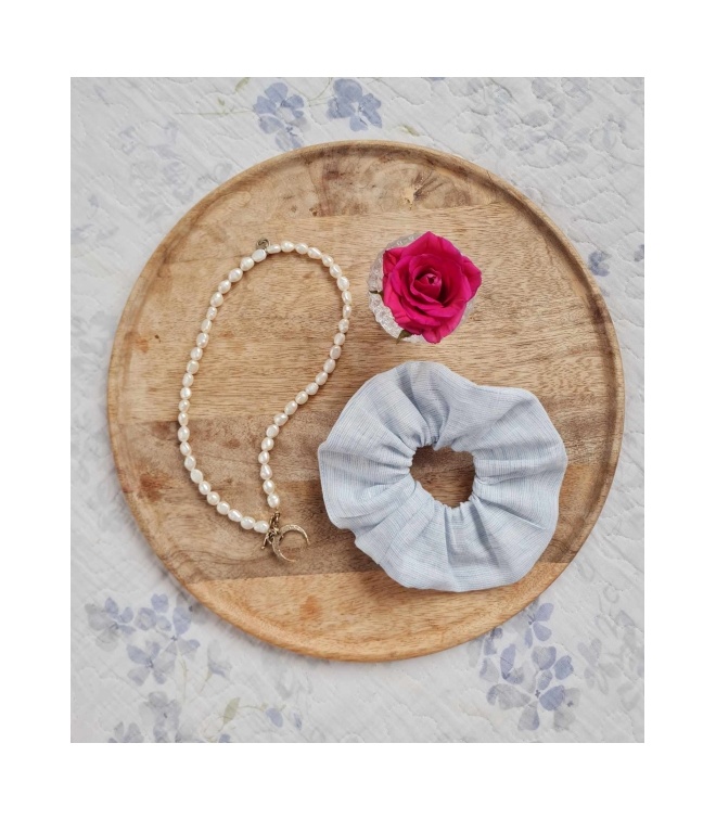 Gumka do włosów scrunchie lniana Gumka do włosów scrunchie lniana