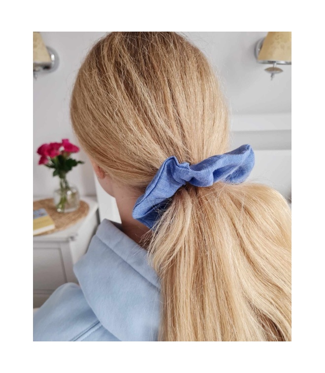Gumka do włosów scrunchie lniana Gumka do włosów scrunchie lniana