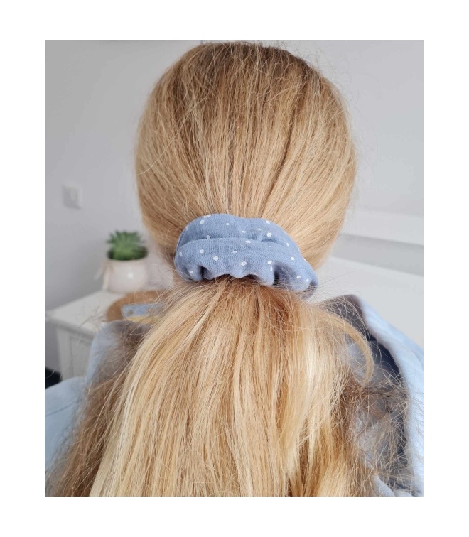 Gumka do włosów scrunchie muślin Gumka do włosów scrunchie muślin