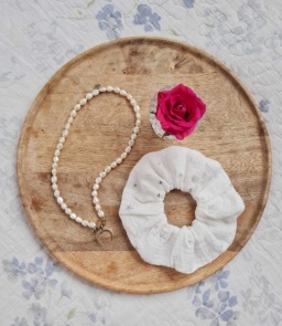 Gumka do włosów scrunchie muślin 2
