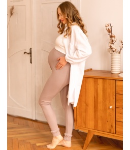 Legginsy ciążowe prążkowane