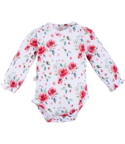 Body w róże dł. rękaw Mona Rose