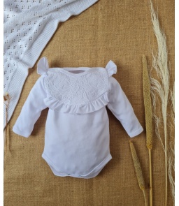 Białe body z koronką PRINCESS