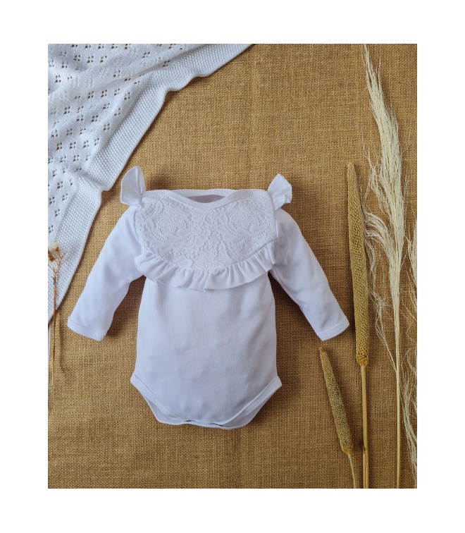Białe body z koronką PRINCESS