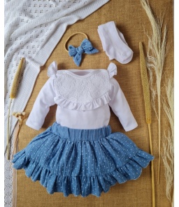 Białe body z koronką PRINCESS 2