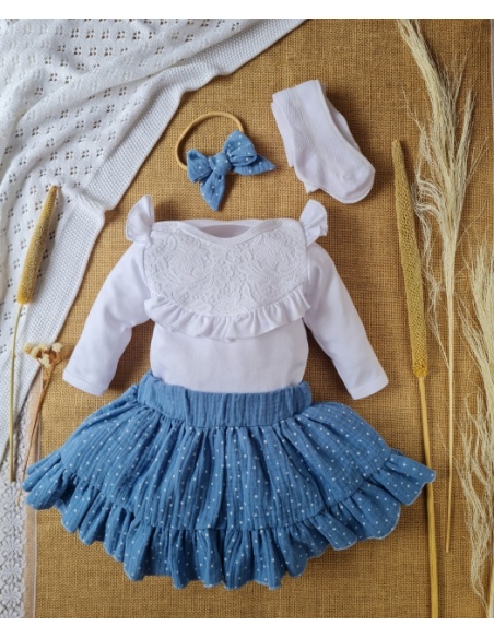 Białe body z koronką PRINCESS