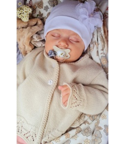 Beżowy ażurowy sweterek 2