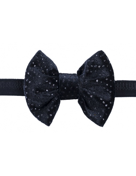 Muszka niemowlęca welur czarna