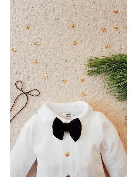 Muszka niemowlęca welur czarna