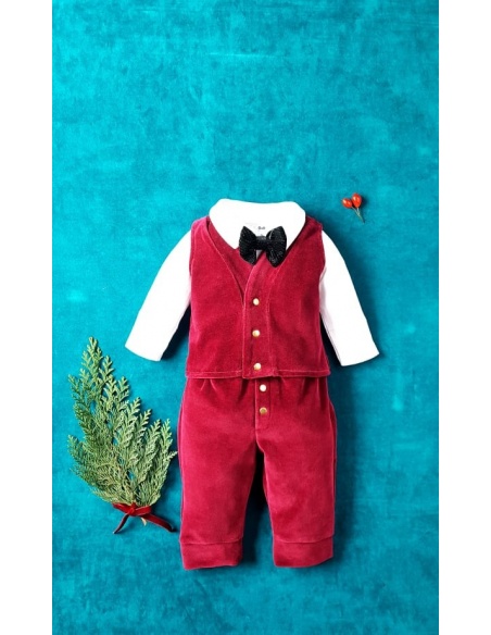 Muszka niemowlęca welur czarna