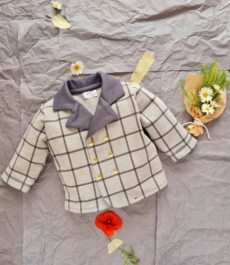 Szara marynarka w kratkę Little Gentleman 2