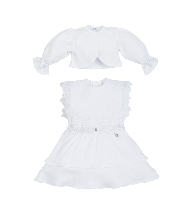 Biała sukienka + bolerko DIVA