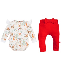 Komplet dla dziewczynki Christmas Animals (body+spodnie)